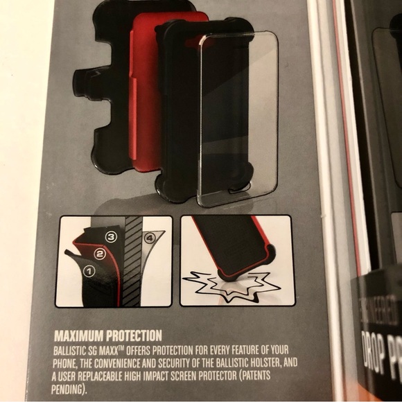 NEW BALLISTIC SG MAXX iPhone 5 5S Phone Case w/ Belt Clip Black SX0945-M005 - Picture 4 of 11